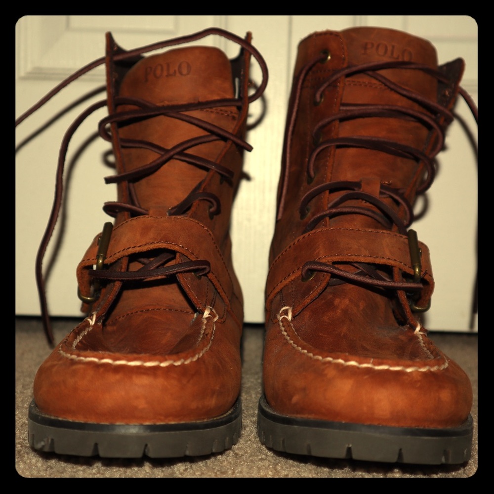 Polo Ralph Lauren Suede Cognac Boots